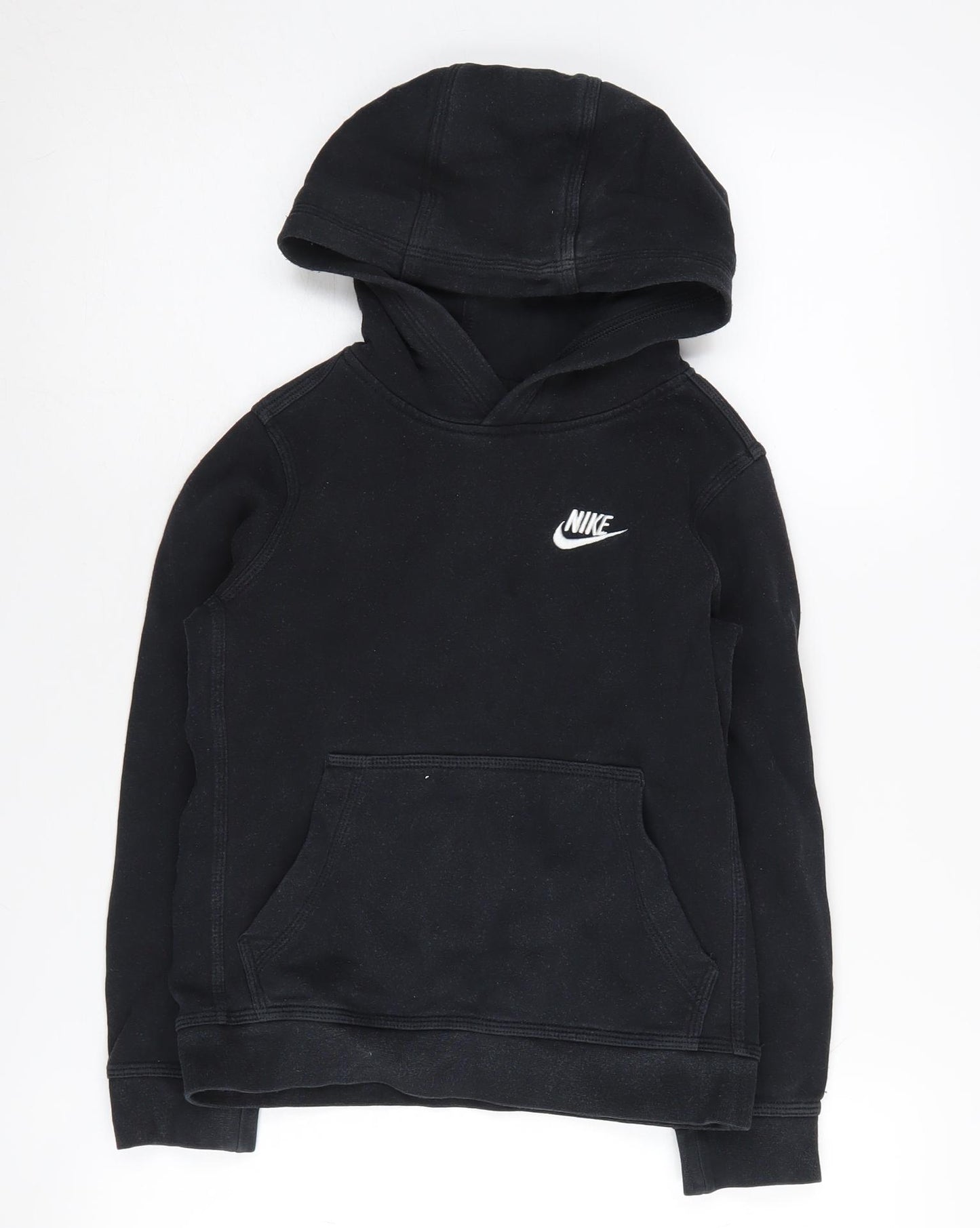 Nike Boys Black Hoodie Size S Pullover Casual Logo