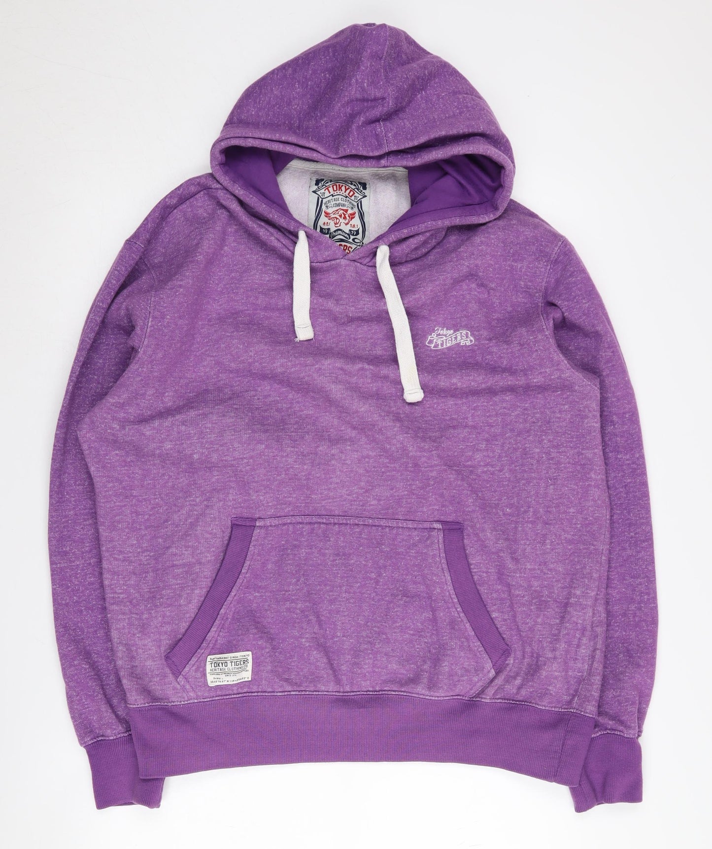 Tokyo Tigers Men's XL Purple Pullover Hoodie with Logo