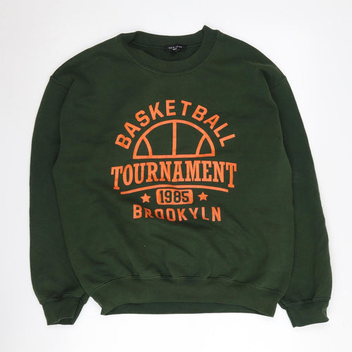 New Look Men's Green M Basketball Sweatshirt Pullover