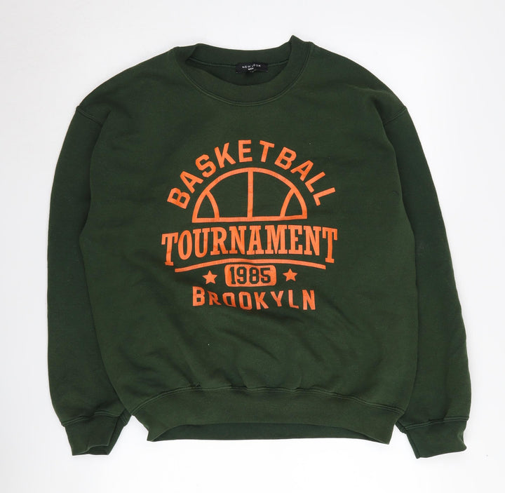 New Look Men's Green M Basketball Sweatshirt Pullover