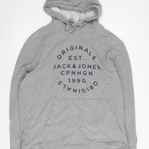 Jack & Jones Men's Grey XL Pullover Hoodie