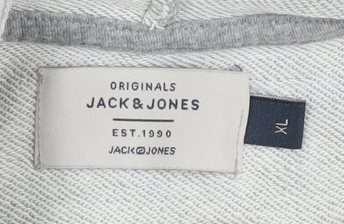 Jack & Jones Men's Grey XL Pullover Hoodie