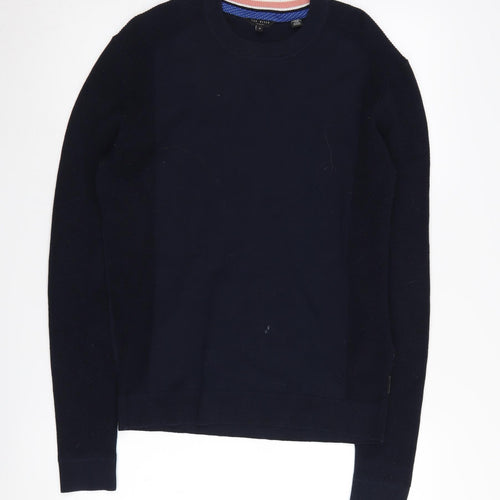 Ted Baker Black Cotton Blend Pullover Jumper M