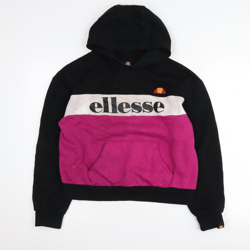 Ellesse Girls' Black Multicoloured Pullover Hoodie 13-14 Y