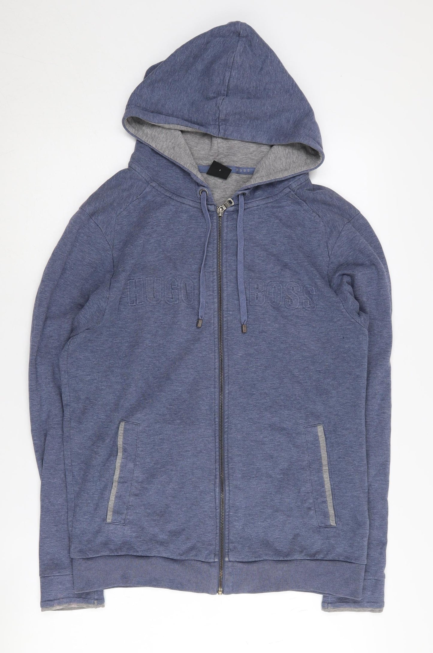 Hugo Boss Men's Blue Full Zip Hoodie - Small
