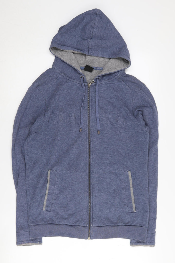 Hugo Boss Men's Blue Full Zip Hoodie - Small