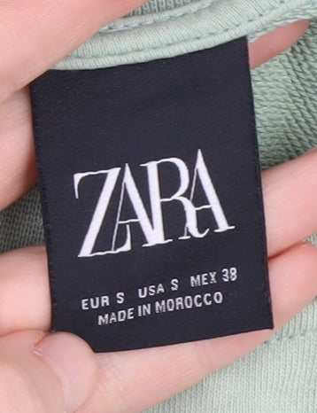 Zara Green Cotton Men’s T-Shirt, Size S