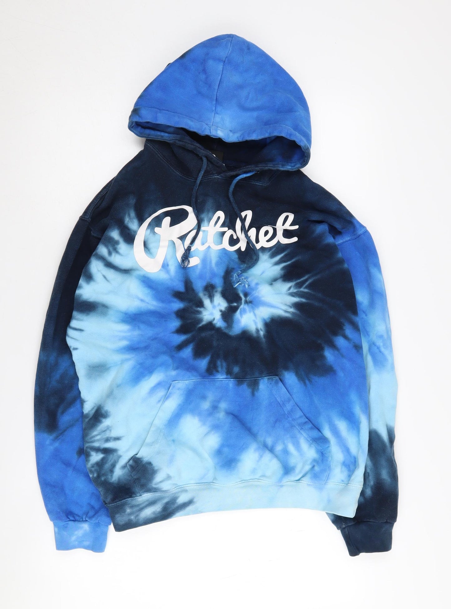 Ratchet Men's Blue Tie-Dye Pullover Hoodie Size S