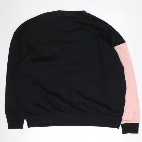 Disney Women's Pink & Black Minnie Mouse Pullover
