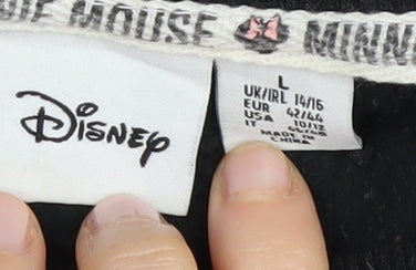 Disney Women's Pink & Black Minnie Mouse Pullover