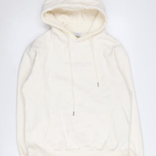 Zara Women's Ivory Pullover Hoodie Size S
