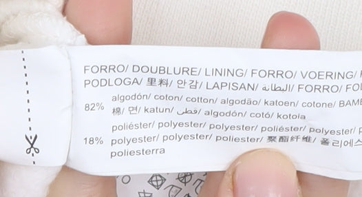 Zara Women's Ivory Pullover Hoodie Size S