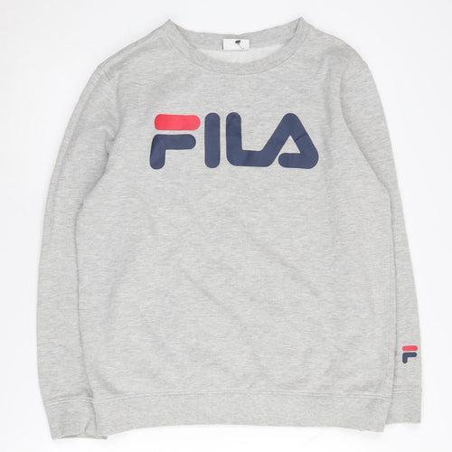 Fila Unisex Grey Logo Sweatshirt Pullover Size S