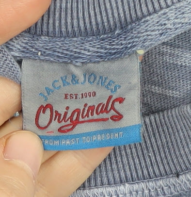 Jack & Jones Men's Blue Pullover Sweatshirt - L