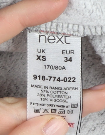 Next Women's Grey Floral Tunic Sweatshirt XS