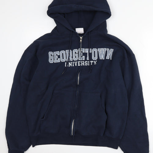 Champion Men's Blue University Hoodie L Full Zip