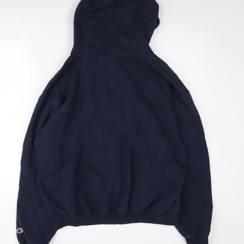 Champion Men's Blue University Hoodie L Full Zip