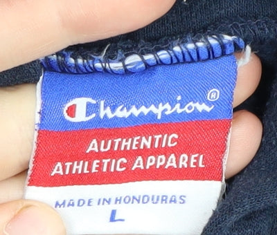 Champion Men's Blue University Hoodie L Full Zip