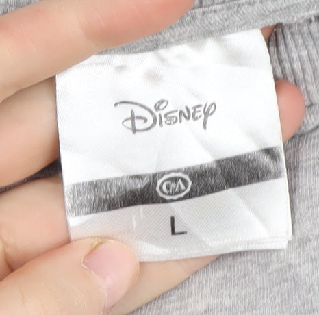 Disney Women's Grey L Sweatshirt Cartoon Print