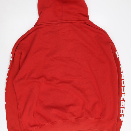 LIFE GUARD Men's Red XL Pullover Hoodie with Logo