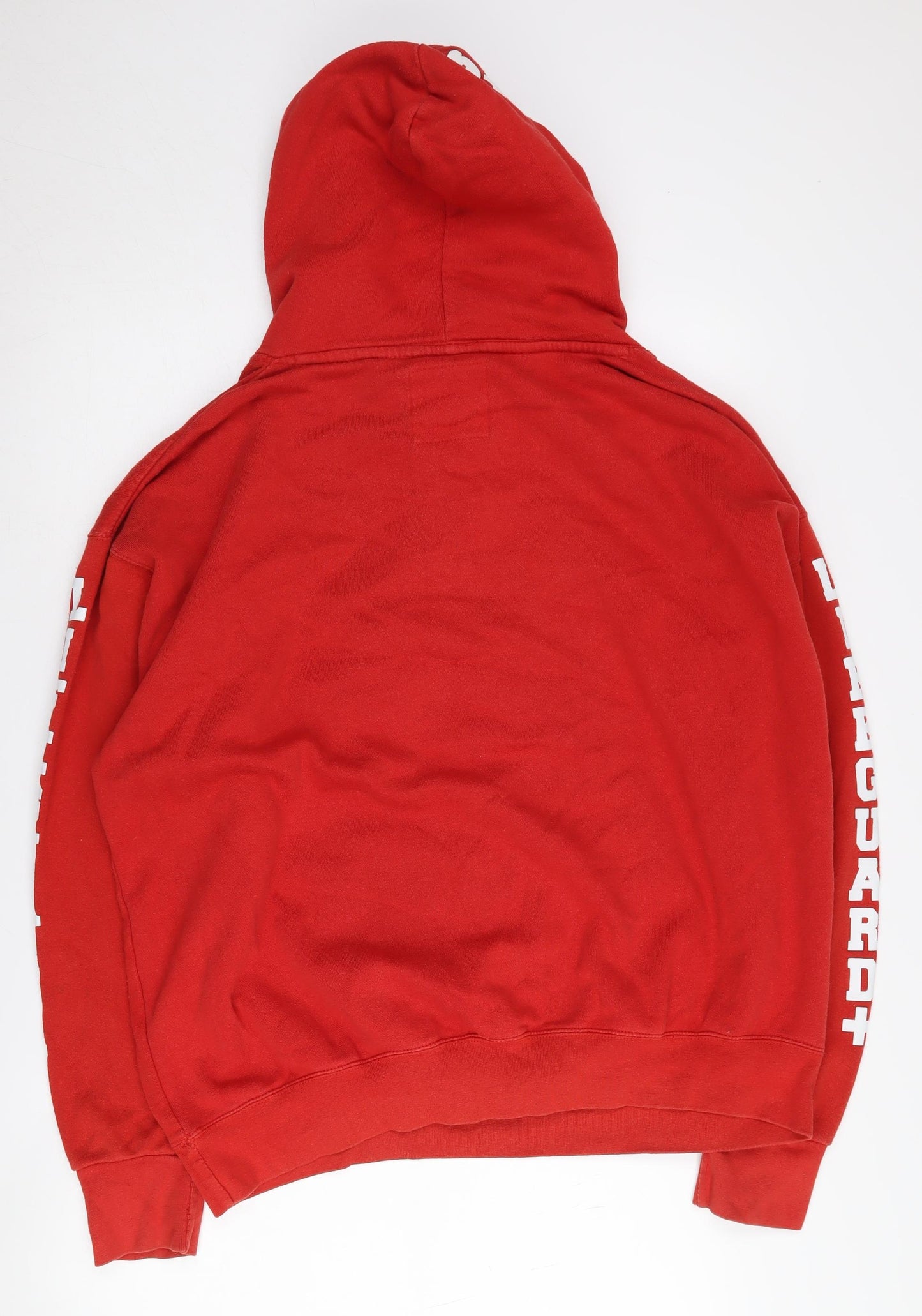 LIFE GUARD Men's Red XL Pullover Hoodie with Logo