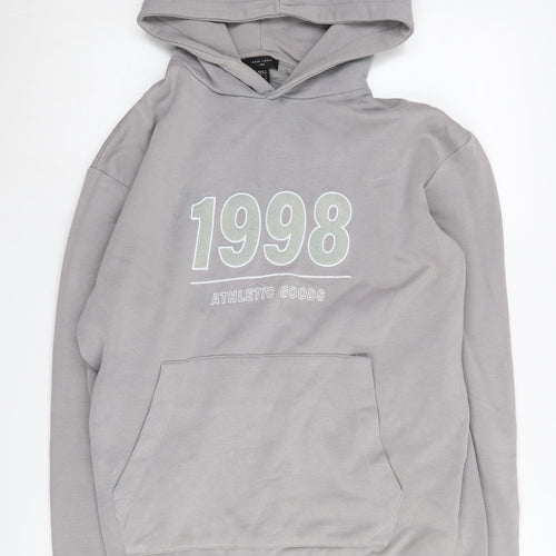New Look Men's Grey Hoodie S - Athletic Logo Pullover