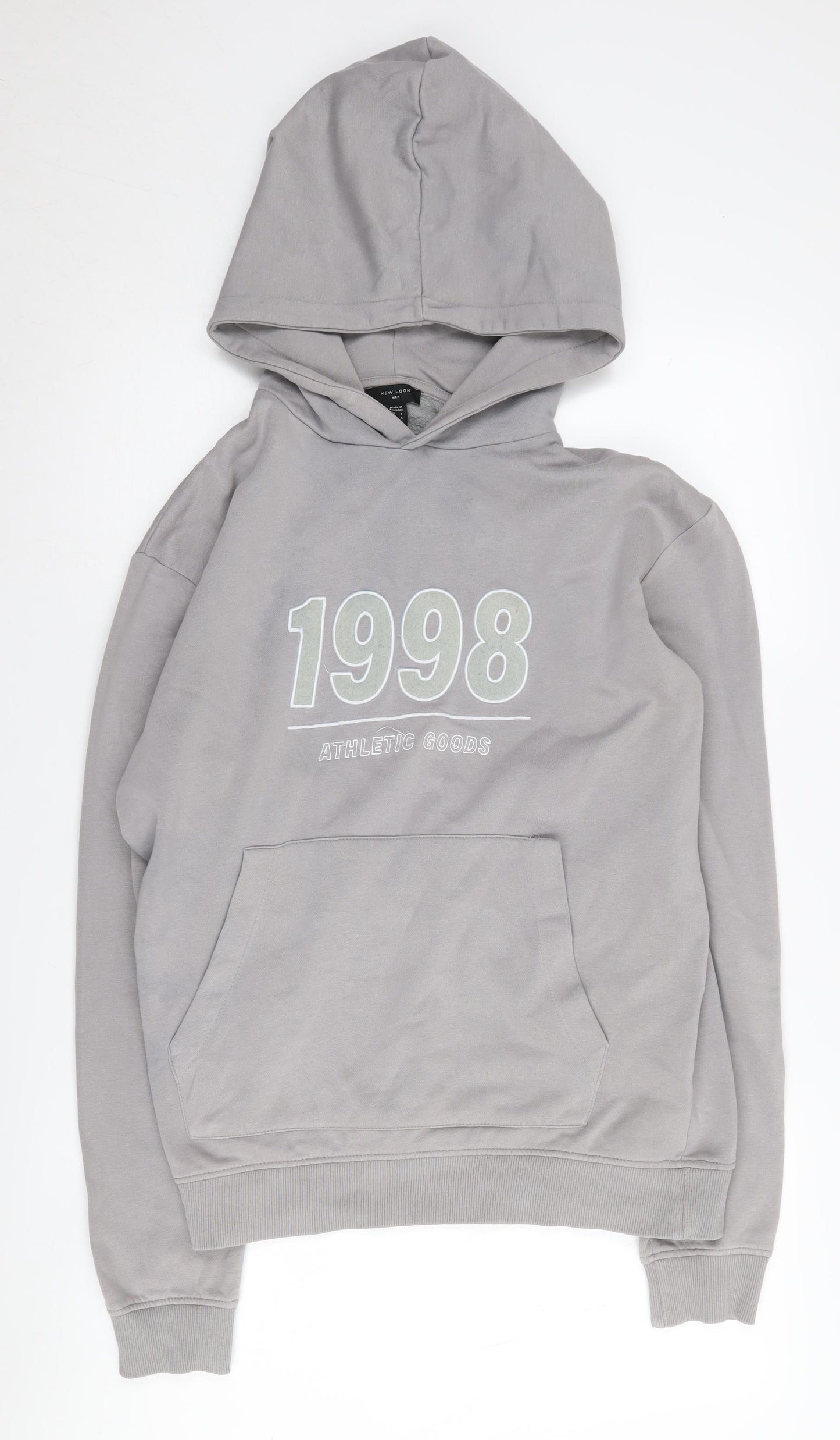 New Look Men's Grey Hoodie S - Athletic Logo Pullover