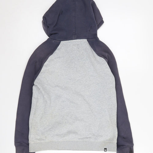 DC Boys Grey Pullover Hoodie with Logo, Size 10