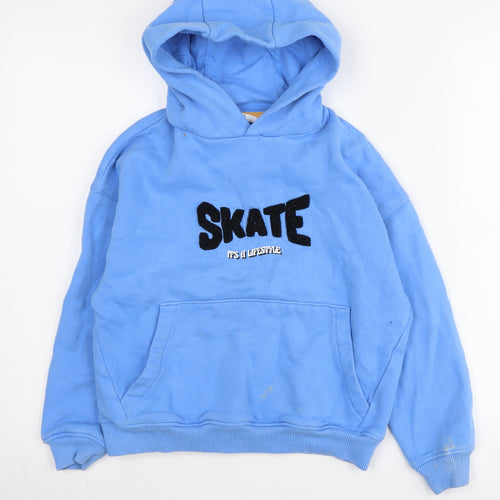 Marks and Spencer Boys Blue Skateboard Hoodie 9-10 Years