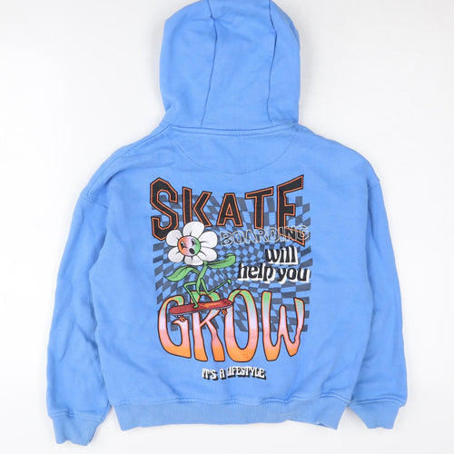 Marks and Spencer Boys Blue Skateboard Hoodie 9-10 Years
