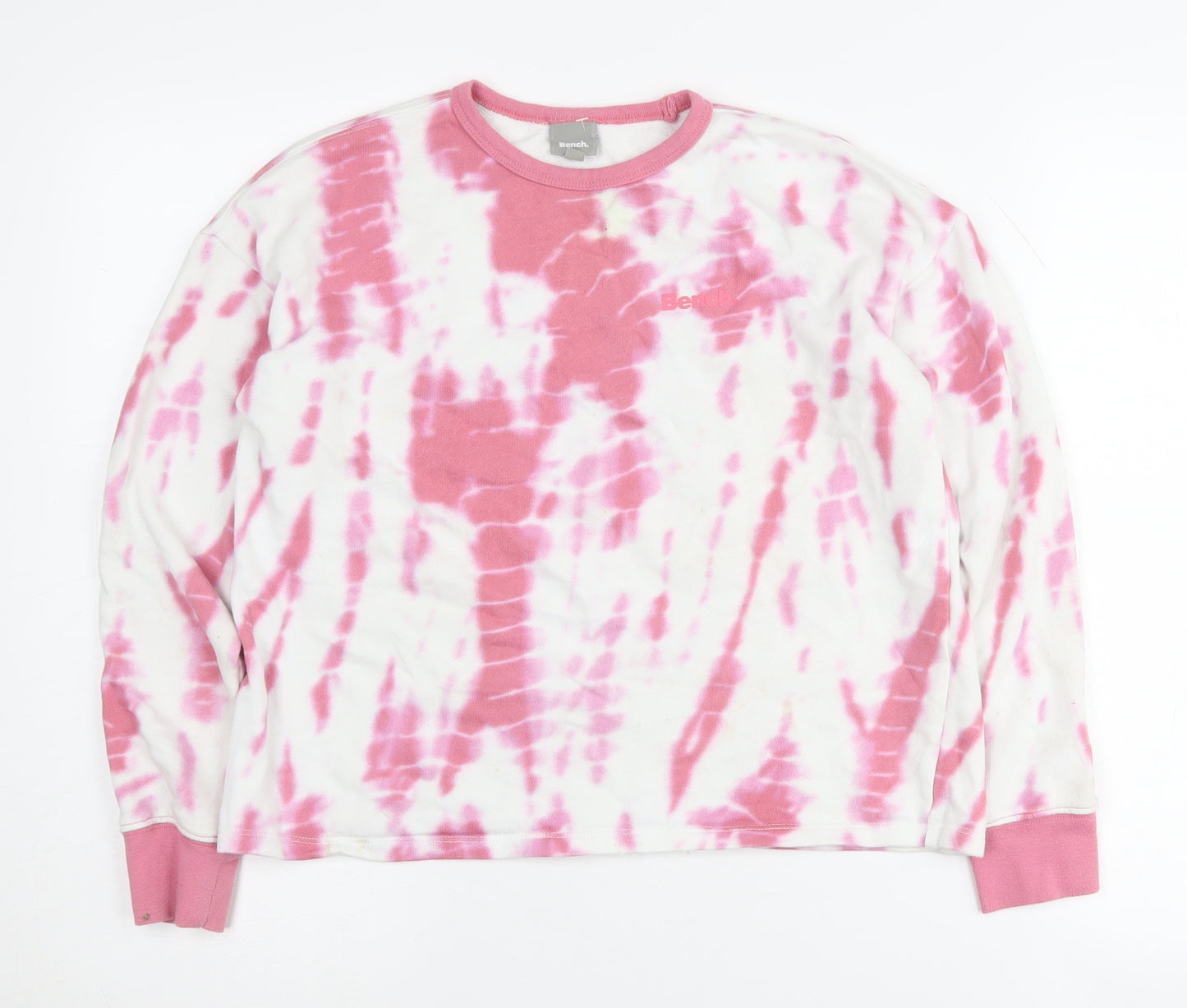 Bench Girls Pink Tie-Dye Pullover Sweatshirt XL