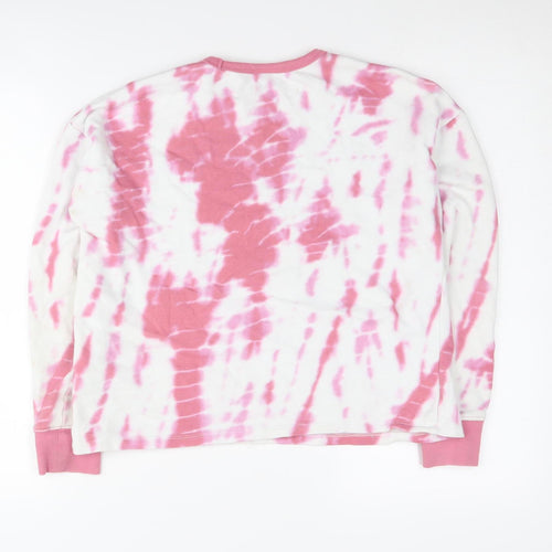 Bench Girls Pink Tie-Dye Pullover Sweatshirt XL