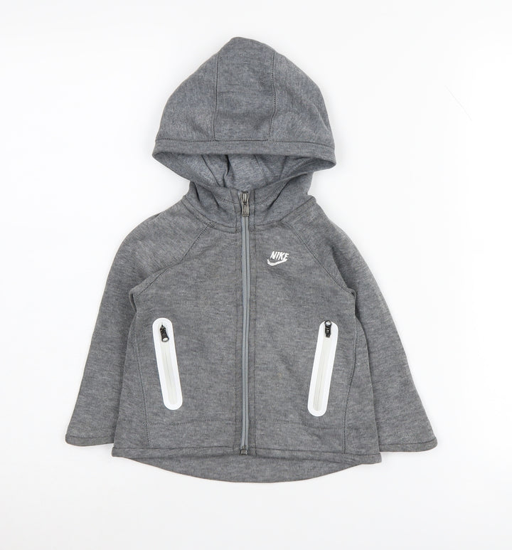 Nike Boys Grey Hoodie Jacket 18 Months