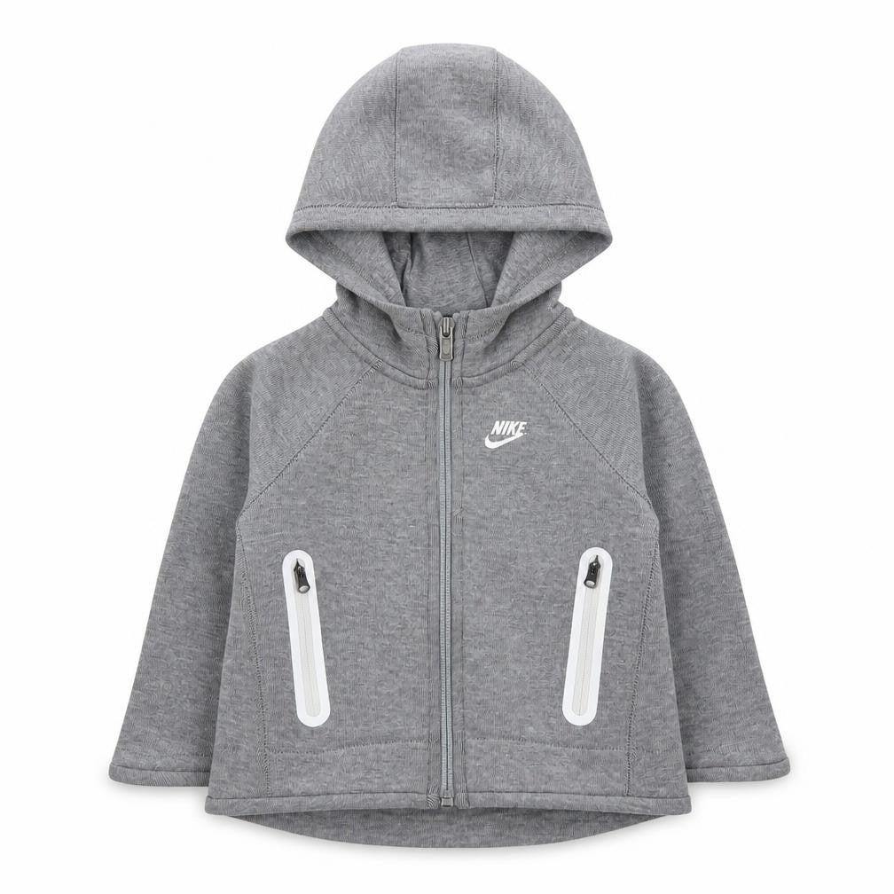 Front view of Nike boys’ grey hoodie jacket 18 months