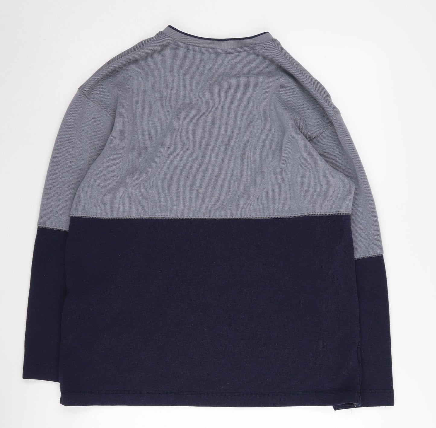 Armando Men's Grey/Blue V-Neck Pullover Jumper M