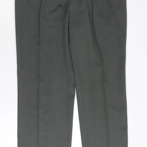 Dunn & Co Men's Green Dress Pants 31L Classic Fit