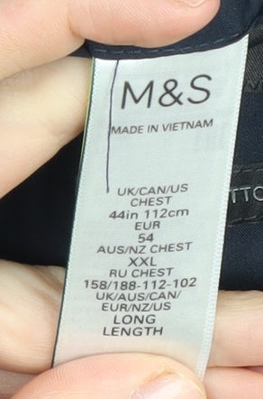 Marks and Spencer Men's Blue 44L Blazer Jacket