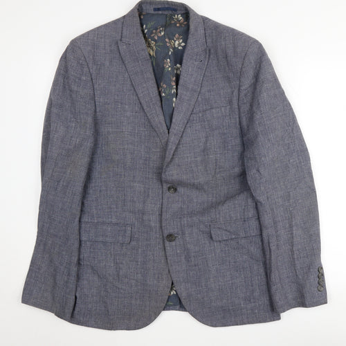Next Men's Blue Regular Fit Blazer 40R Jacket