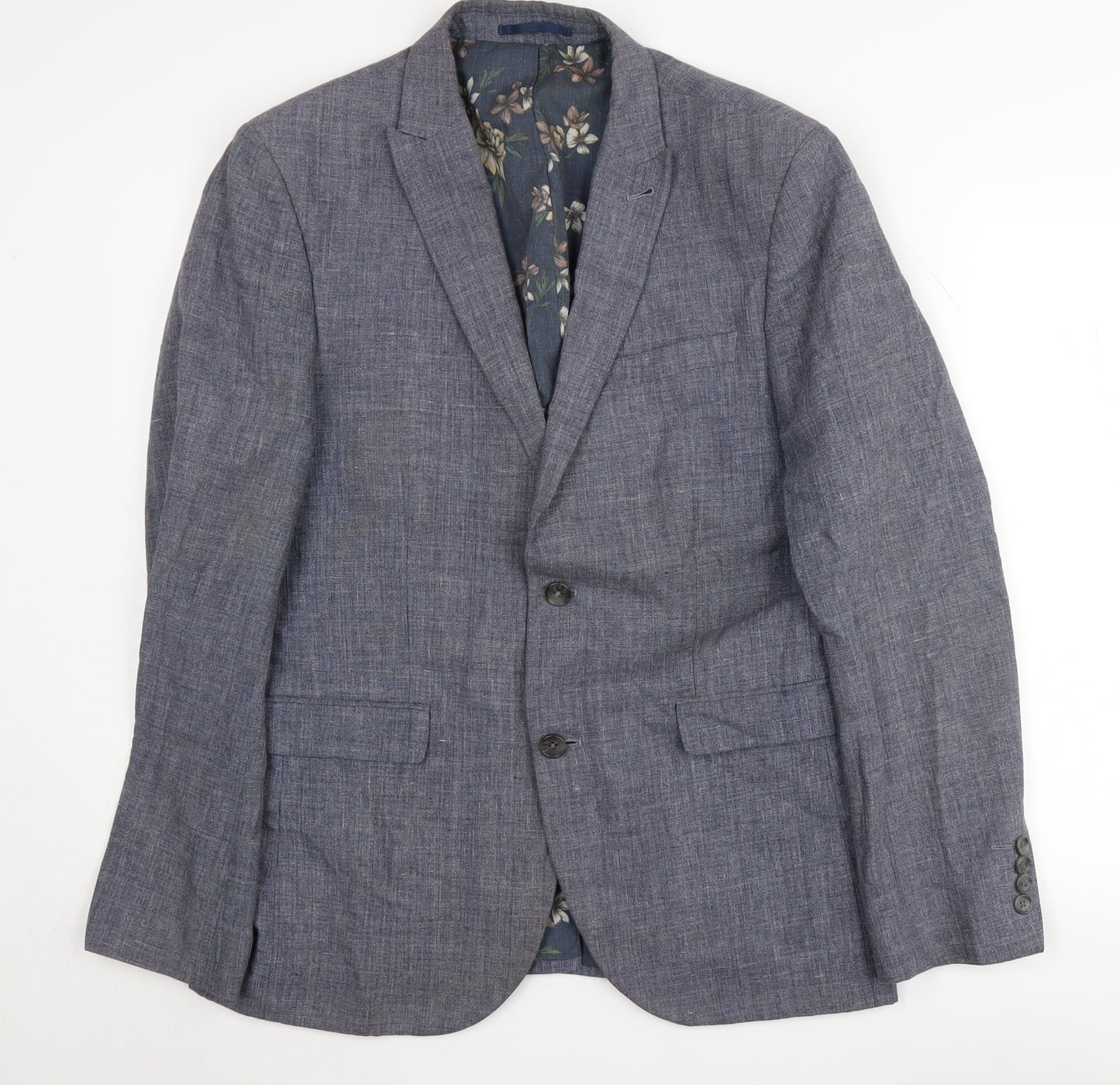 Next Men's Blue Regular Fit Blazer 40R Jacket