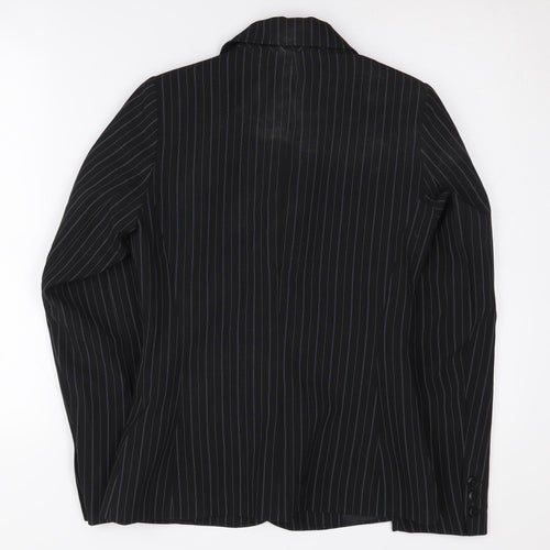 New Look Women's Black Pinstripe Suit Jacket Size 10