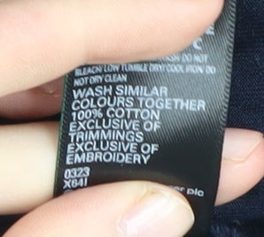 Marks and Spencer Women's Black Embroidered Blouse Size 14