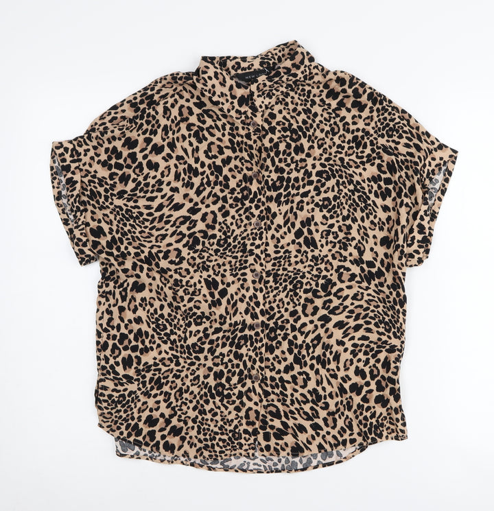 New Look Women's Multicoloured Animal Print Blouse Size 6