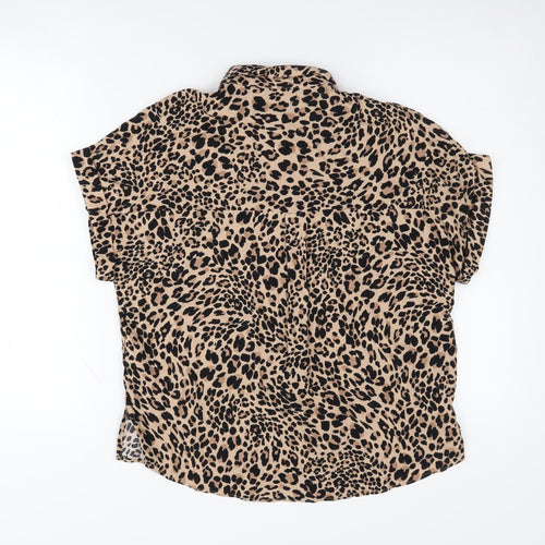 New Look Women's Multicoloured Animal Print Blouse Size 6