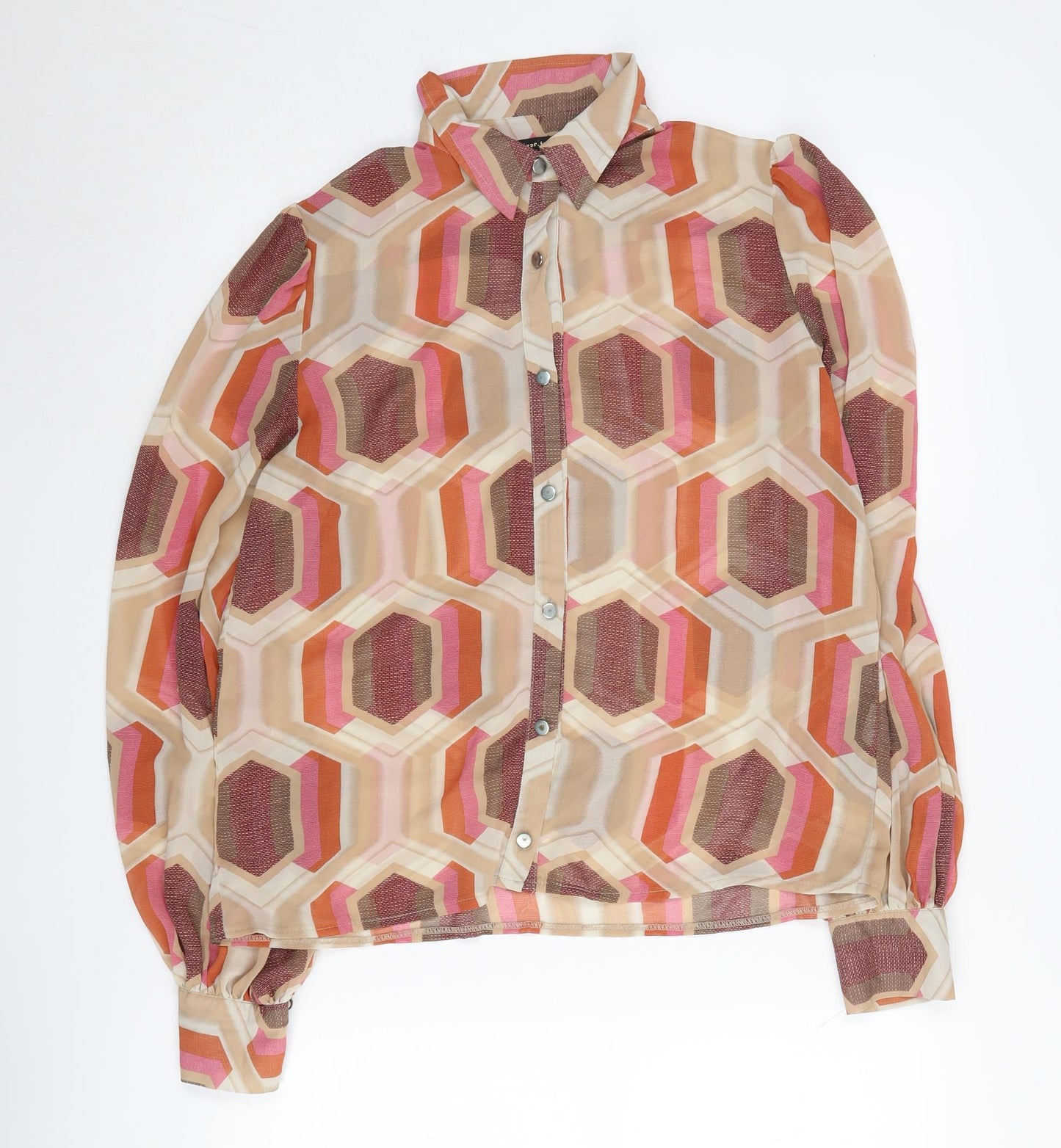 River Island Women's Multicoloured 12 Button-Up Shirt