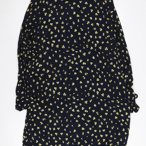 H&M Women's Multicoloured Floral Shift Dress Size 16