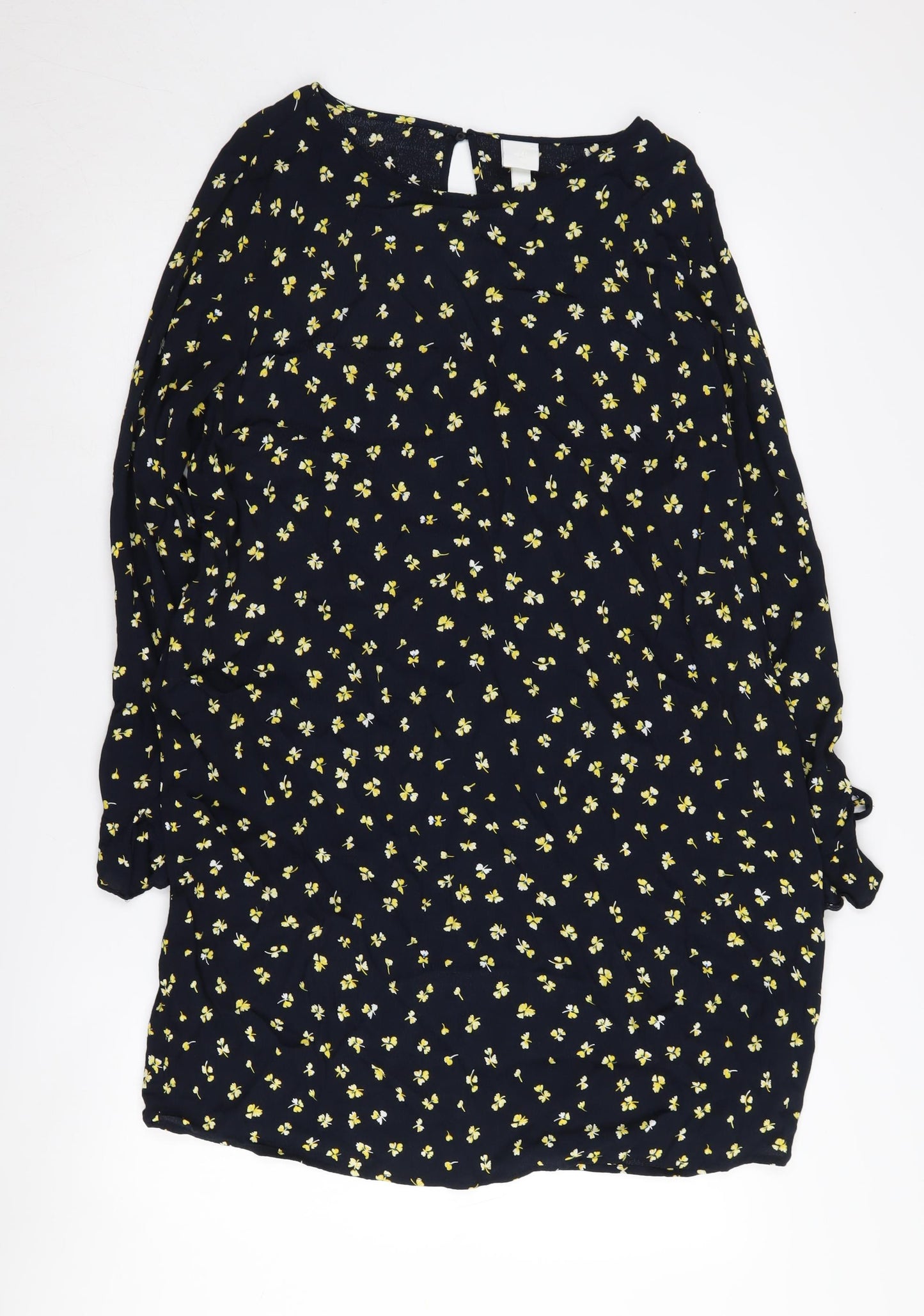 H&M Women's Multicoloured Floral Shift Dress Size 16