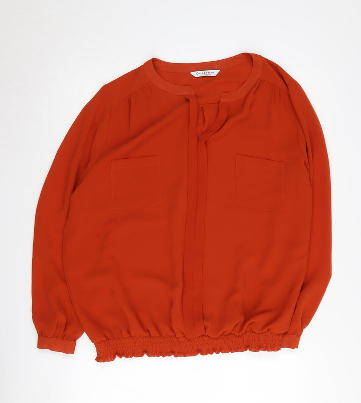 Debenhams Women's Orange Blouse, Size 18, Casual