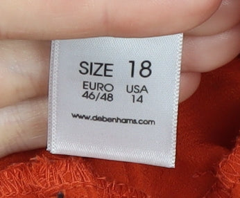 Debenhams Women's Orange Blouse, Size 18, Casual