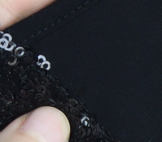 Oasis Women's Black Sequin Blouse, Size S