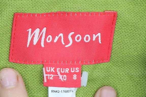 Monsoon Women's Green Mid-Length Coat Size 12